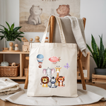 Tote bag bébé personnalisé Compagnons d’aventure en coton avec flocage couleur - MARJANE et Cie