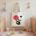 Tote bag bébé personnalisable Voyage léger en coton avec flocage, cadeau naissance- MARJANE et Cie