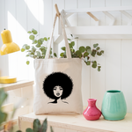 Tote bag femme illustration féminine puissante suspendu - MARJANE et Cie