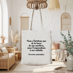 Tote bag femme message écologique suspendu, citation visible - MARJANE et Cie