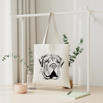Tote bag femme chien Shar Pei monochrome suspendu - MARJANE et Cie