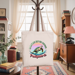 Tote bag femme tortue marine en couleur suspendu à un porte manteau – univers de la mer - MARJANE et Cie