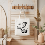 Tote bag femme Girl Power suspendu, message fort et engagé - MARJANE et Cie
