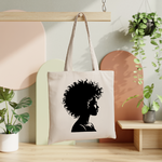 Tote bag femme silhouette féminine flocage monochrome suspendu - MARJANE et Cie