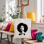 Tote bag femme silhouette féminine monochrome suspendu - MARJANE et Cie