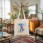 Tote bag femme inspiration asiatique suspendu, illustration poétique en couleur - MARJANE et Cie