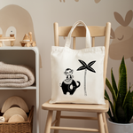 Tote bag bébé personnalisé Route vers l’aventure en coton avec flocage couleur - MARJANE et Cie