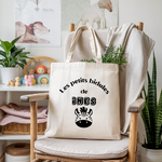 Tote bag bébé personnalisé Route vers l’aventure face prénom et zèbre, coton, flocage couleur - MARJANE et Cie