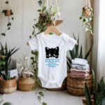 Body bébé personnalisable avec chaton rigolo et message inspirant flocage sur cintre - MARJANE et Cie
