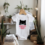 Body bébé personnalisable avec chaton curieux et message positif flocage sur cintre - MARJANE et Cie