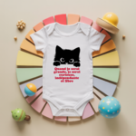 Body bébé personnalisé avec chaton curieux et message positif en coton par flocage - MARJANE et Cie