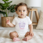 Body bébé personnalisé en coton abeille adorable porté par bébé - MARJANE et Cie
