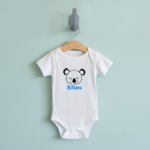 Body bébé personnalisable blanc avec prénom et koala adorable suspendu - MARJANE et Cie