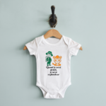 Body bébé personnalisable blanc avec petit explorateur et message suspendu - MARJANE et Cie
