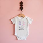 Body bébé personnalisable avec danseuses et message sur cintre, cadeau naissance - MARJANE et Cie