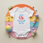 Body bébé personnalisé avec poisson et message en coton par flocage, cadeau naissance - MARJANE et Cie