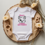 Body bébé personnalisé avec illustration de renard et message flocage couleur - MARJANE et Cie