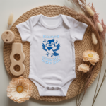 Body bébé personnalisé avec illustration d’oiseau pie et message flocage couleur - MARJANE et Cie