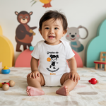 Body bébé personnalisé en coton fille jouant au basket porté par bébé - MARJANE et Cie