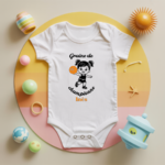 Body bébé personnalisé avec fille jouant au basket en coton par flocage, cadeau naissance - MARJANE et Cie