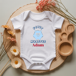 Body bébé personnalisable avec petit monstre sur cintre, cadeau naissance - MARJANE et Cie