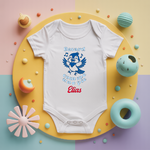 Body bébé personnalisé avec oiseau pie et message en coton par flocage, cadeau naissance - MARJANE et Cie