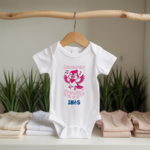 Body bébé personnalisable blanc avec oiseau pie et message suspendu - MARJANE et Cie