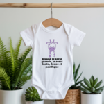 Body bébé personnalisable avec girafe douce et message valeurs flocage sur cintre - MARJANE et Cie