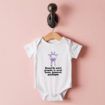 Body bébé personnalisable blanc avec girafe douce et message valeurs suspendu - MARJANE et Cie