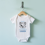 Body bébé personnalisable avec renard et message sur cintre, cadeau naissance - MARJANE et Cie