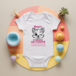 Body bébé personnalisé avec renard et message en coton par flocage, cadeau naissance - MARJANE et Cie