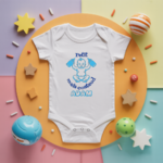 Body bébé personnalisé avec bébé costaud et message en coton par flocage, cadeau naissance - MARJANE et Cie