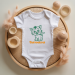 Body bébé personnalisé avec illustration d’un chaton flocage couleur - MARJANE et Cie