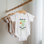 Body bébé personnalisable blanc avec fille jouant au basket suspendu - MARJANE et Cie