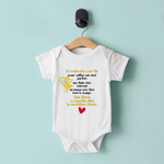 Body bébé personnalisable blanc demande fée marraine suspendu - MARJANE et Cie