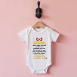 Body bébé personnalisable blanc demande parrain super héros suspendu - MARJANE et Cie
