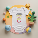 Body bébé personnalisé annonce grossesse grands parents en coton par flocage - MARJANE et Cie