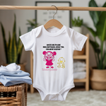 Body bébé personnalisable blanc pour grande sœur suspendu - MARJANE et Cie