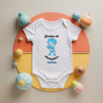 Body bébé personnalisé avec garçon faisant de la boxe en coton par flocage, cadeau naissance - MARJANE et Cie