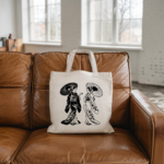 Tote bag femme élégance japonaise avec femmes en tenue traditionnelle, posé dans un intérieur - MARJANE et Cie