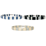 Bracelet NOZOMI perles japonaises Miyuki Tila de couleur minimaliste - MARJANE et Cie