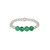 Bague TAROUB1 argent massif 925 perles naturelles semi précieuses de jade verte élastique minimaliste bohème - MARJANE et Cie