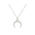 Collier AKMAR argent massif 925 pendentif croissant de lune oriental-minimaliste-bohème - MARJANE et Cie