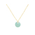 Collier NACIMA or gold filled 14K pendentif pierre naturelle semi précieuse calcédoine aqua bleue-minimaliste-bohème- MARJANE et Cie