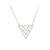 Collier WAFA argent massif 925 pendentif graphique triangle-minimaliste-bohème-ras du cou - MARJANE et Cie