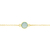 Bracelet SONIA doré à l’or fin pierre naturelle semi précieuse de calcédoine aqua bleue-minimaliste-bohème-tendance - MARJANE et Cie