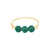 Bague DARA3 or gold filled 14k perles naturelles semi précieuses agate verte-minimaliste-bohème - MARJANE et Cie