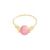 Bague MALAK1 or gold filled 14k perle naturelle semi précieuse de jade rose-minimaliste - MARJANE et Cie