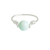 Bague DAJAA1 argent massif 925 perle naturelle semi précieuse agate verte-minimaliste - MARJANE et Cie