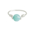 Bague DAJAA2 argent massif 925 perle naturelle semi précieuse amazonite bleue-minimaliste- MARJANE et Cie